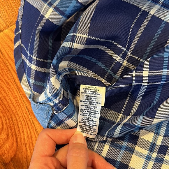 Blue plaid button down - Picture 4 of 4